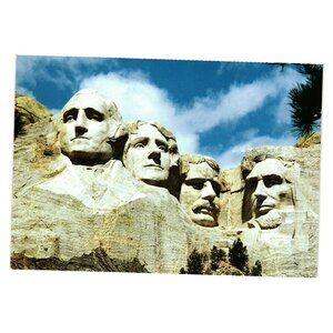Mount Rushmore National Memorial Postcard Granite Busts Black Hills South Dakota